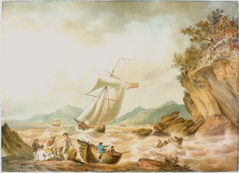 Coast Scene with Shipping